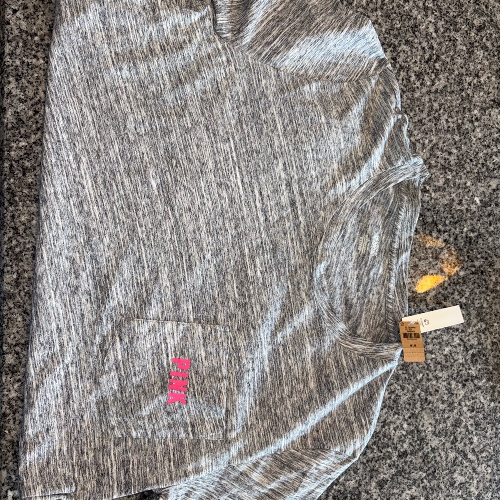 PINK Victoria's Secret Gray Short Sleeve Tee
